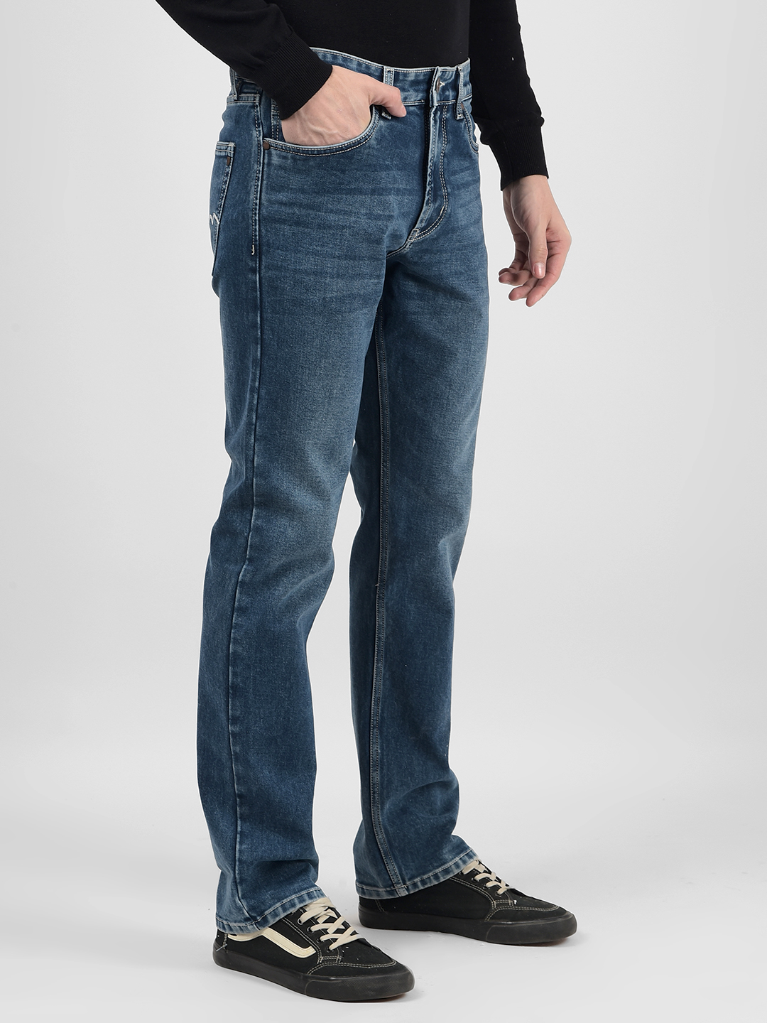 Numero Uno Men Solid Blue Jeans